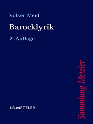 cover image of Barocklyrik